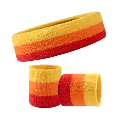 1 Pcs Headband with 2 Pcs Sweatband Wristband Set