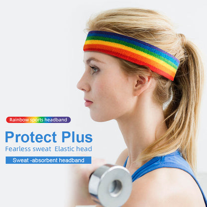 Six Colors Headband Rainbow Multi Colors Sweatband for Sports