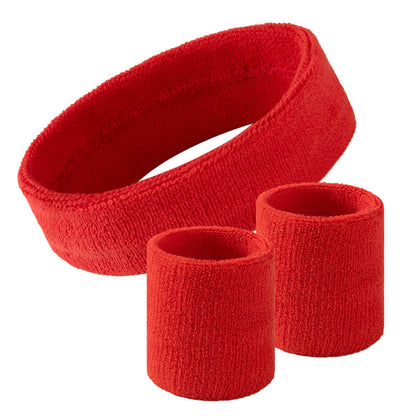 1 Pcs Headband and 2 Pcs Wristband Kit Sports Sweatbands Set