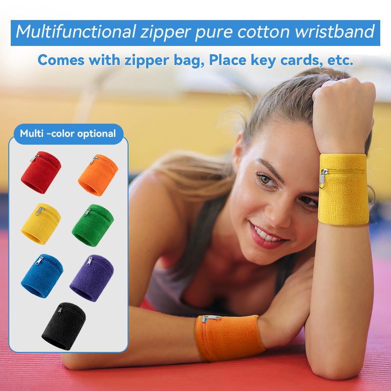 Sport Wristband Money Wallet Pouch Multifunctional Sweatband