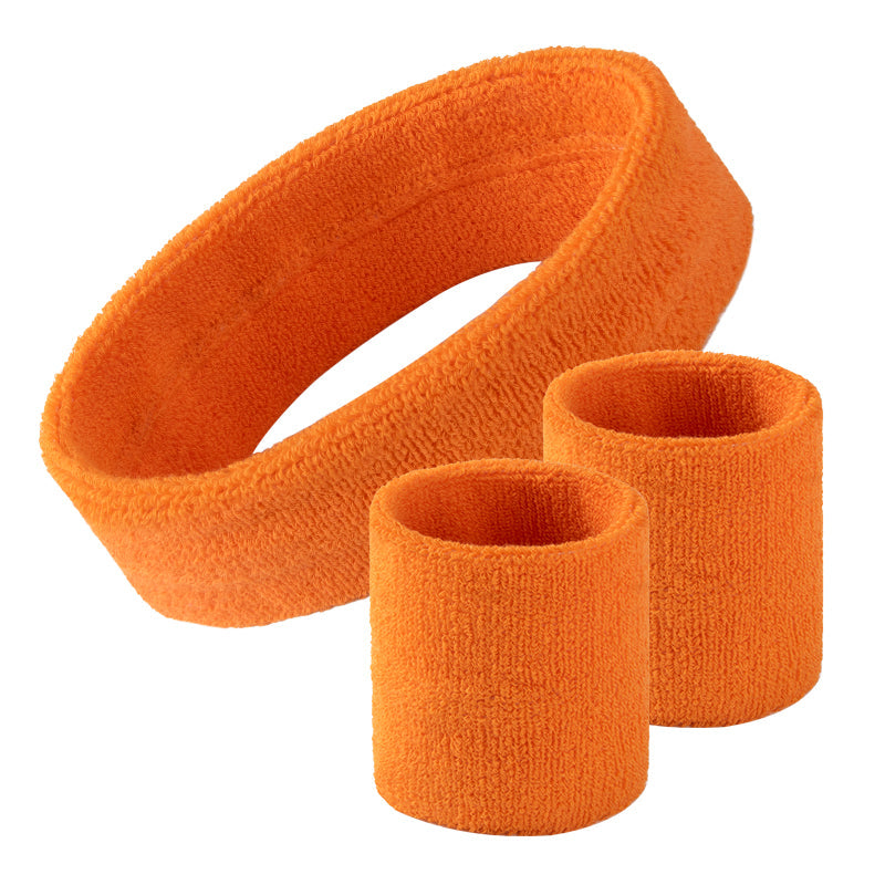 1 Pcs Headband and 2 Pcs Wristband Kit Sports Sweatbands Set