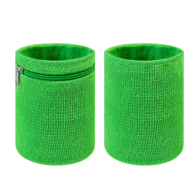 2 Pcs Sport Wristband Money Wallet Pouch Sweatband for Sports